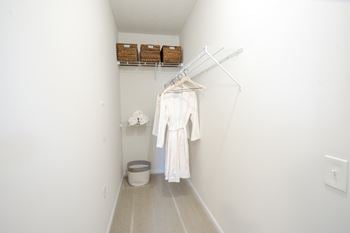 Closet with clothes
